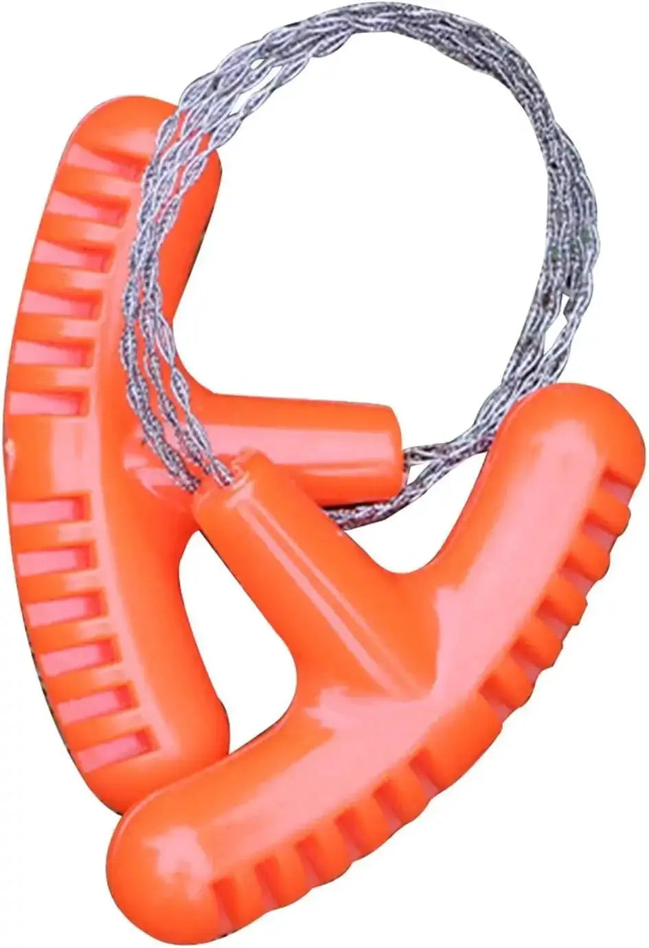 Simples Market portable survival chain saw with orange handles and steel wire rope