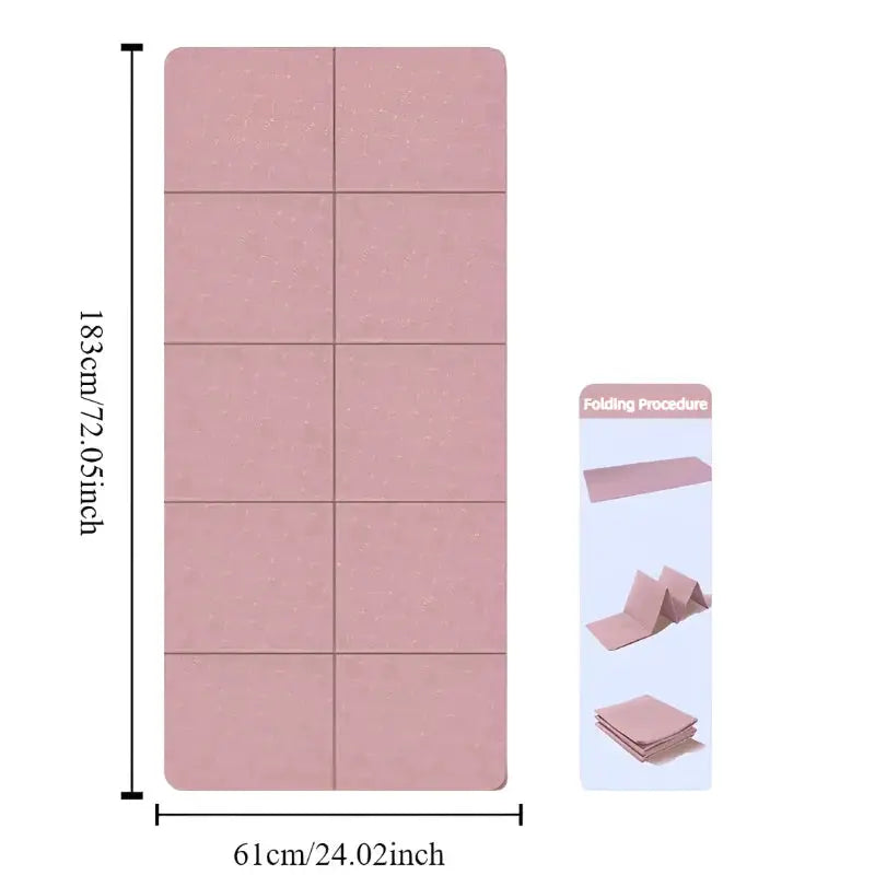 Eco Friendly Foldable Yoga Mat TPE Travel Fitness Double Sided Non Slip For Pilates And Floor Workouts
