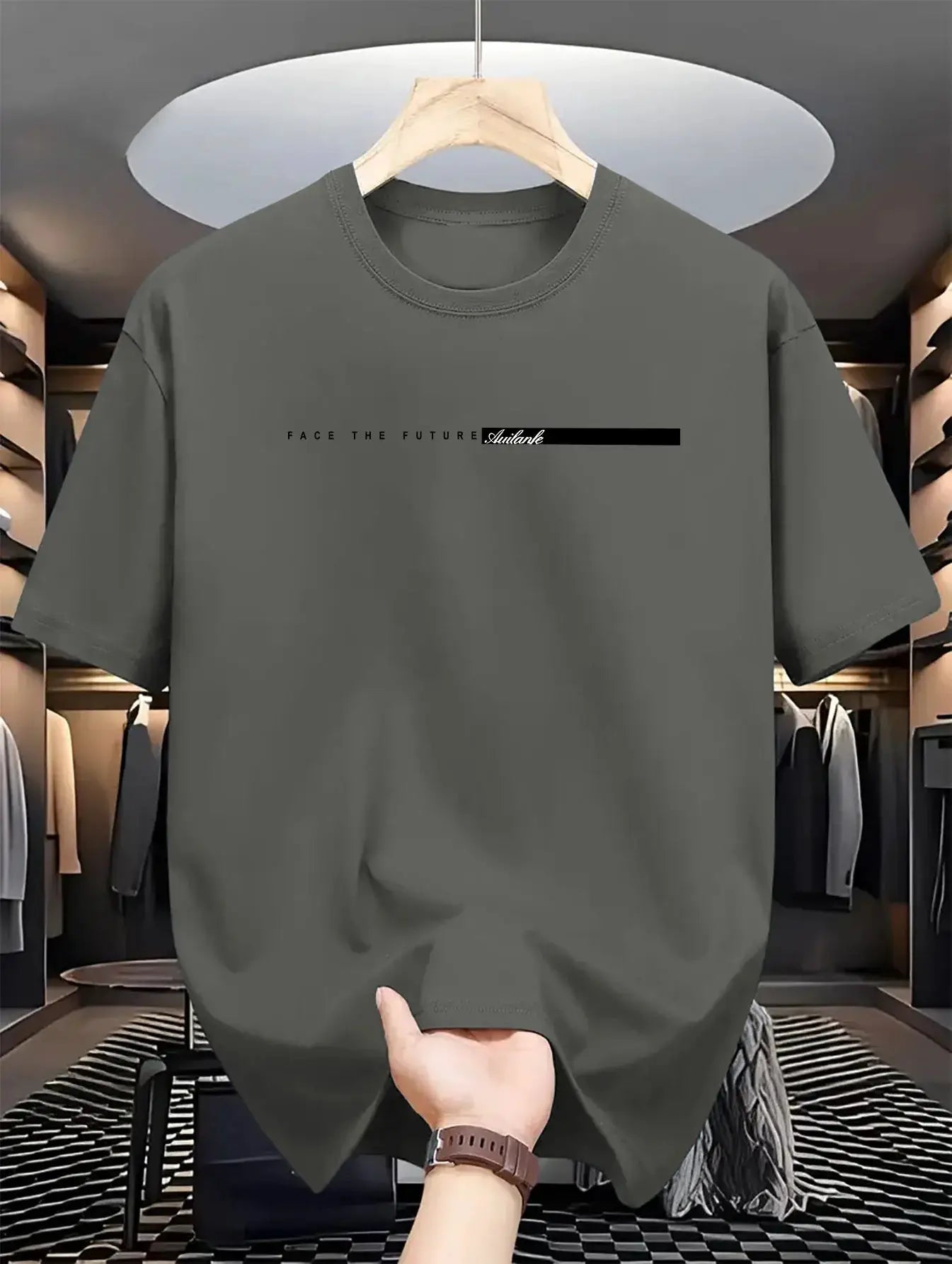 Summer Men 100 Percent Cotton Casual Loose Fit Large Letter Print Round Neck Short Sleeve T Shirt Unisex High Street