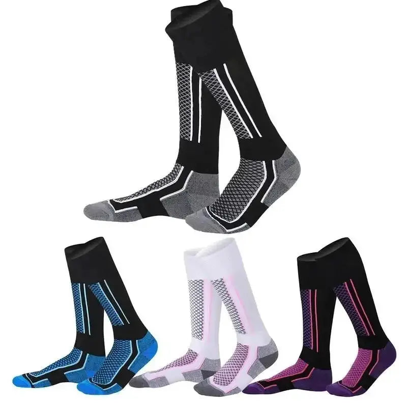 Dizetion Winter Warm Thickening Ski Stockings For Women Men Children Outdoor Anti Cold High Altitude Sports Socks