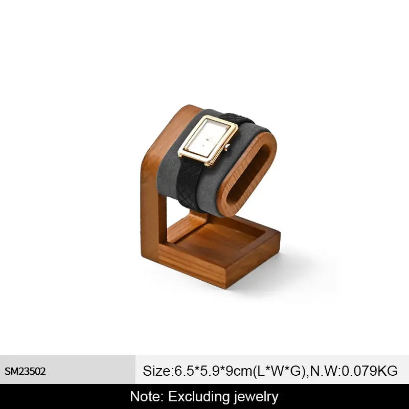 WoodTen Solid Wood Watches Display Stand Elegant Jewelry Organizer For Watches Necklaces Bracelets Bangles