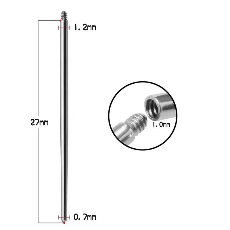 Bowknot love heart zircon ear bone nail earring in silver-tone 316L stainless steel, 27mm length; Simples Market