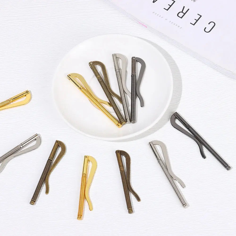 Simples Market metal money clips set in gold, bronze, and silver; assorted clamps for wallets