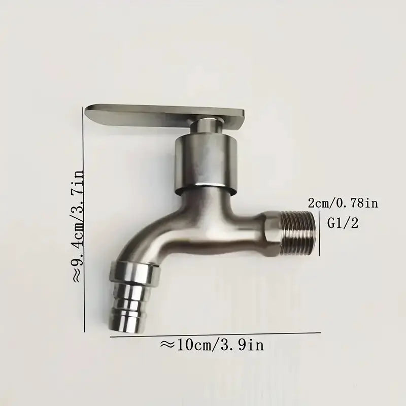 Dual Outlet Faucet by Simples Market stainless steel with lever handle and G1/2 thread