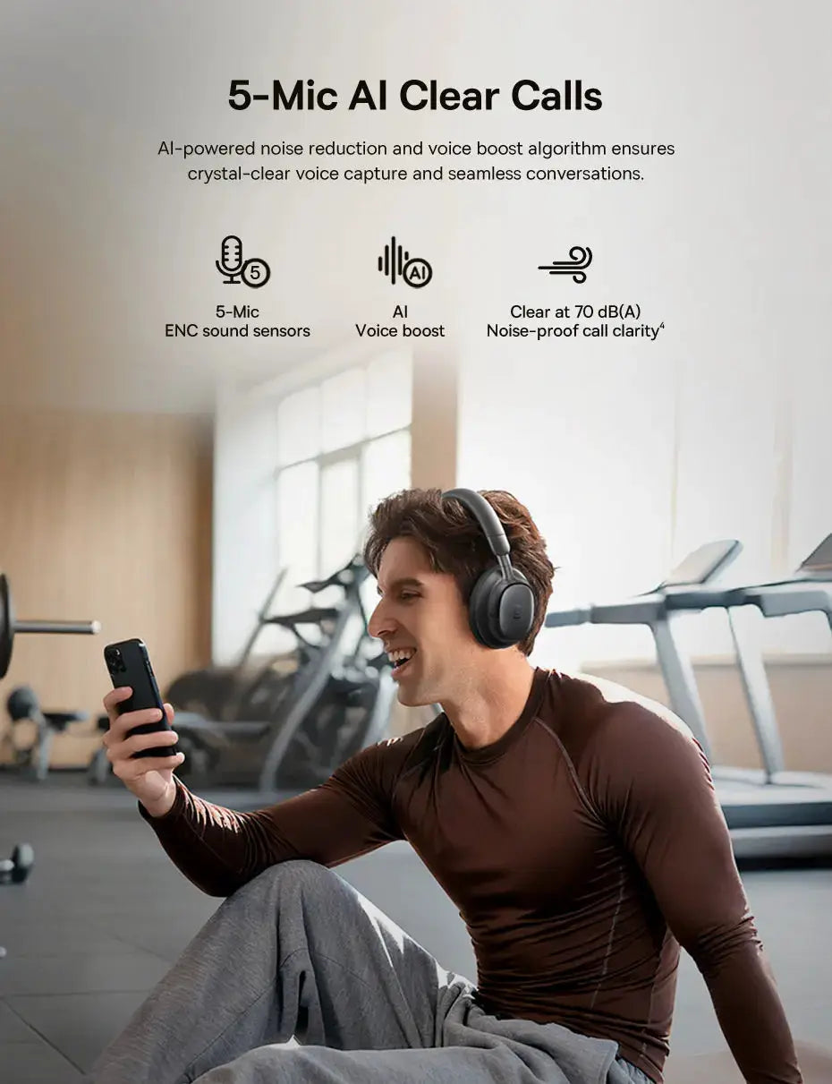 Baseus Bowie MH1 over-ear Bluetooth headphones, black