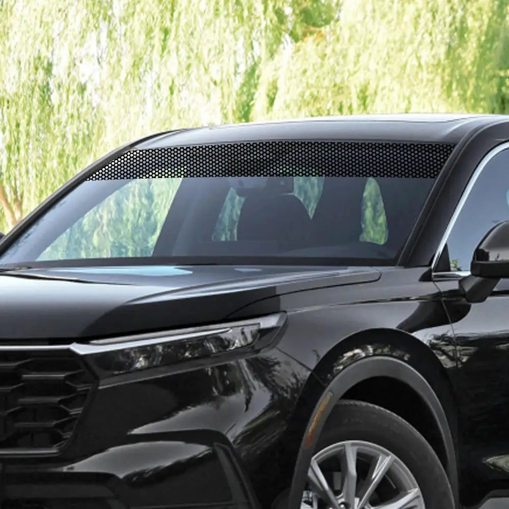 3D Carbon Fiber Vinyl Car Sunshade Stickers Universal Fit Front Windshield And Rear Window Decorative Decals