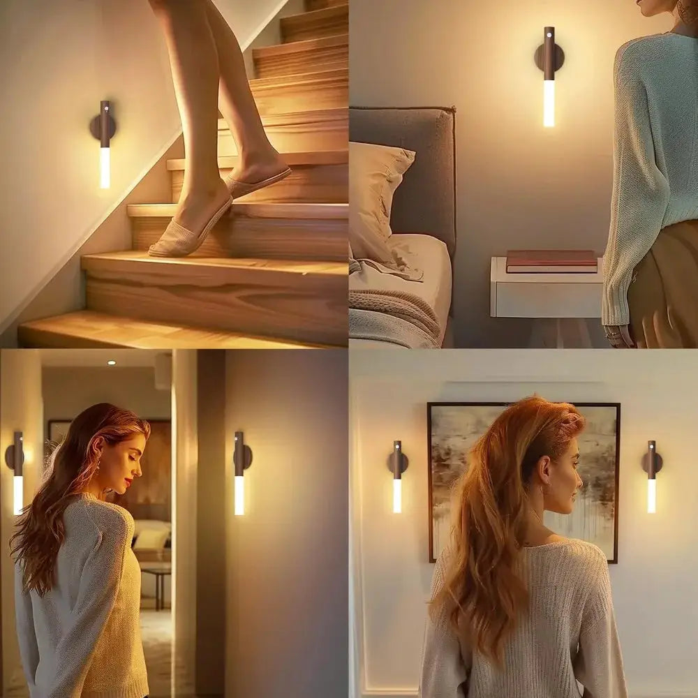 LuminaHome LED Night Light With USB Charging Intelligent Induction And Motion Sensor For Bedside Cabinet Wardrobe