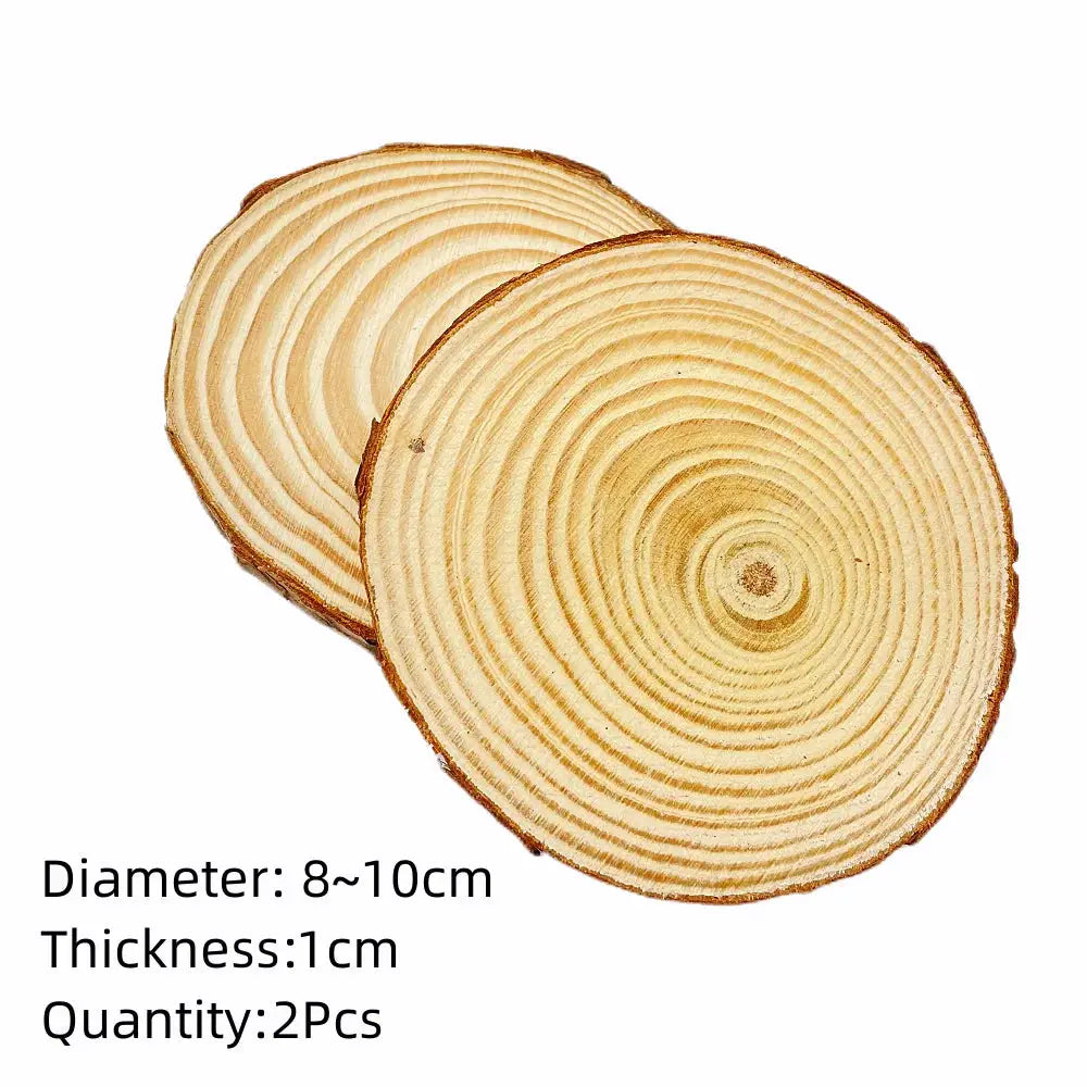 Natural Pine Wood Slices Round Discs Bark Edge 1 Pack Unfinished For DIY Crafts Wedding Decor Painting 3 To 12 Cm