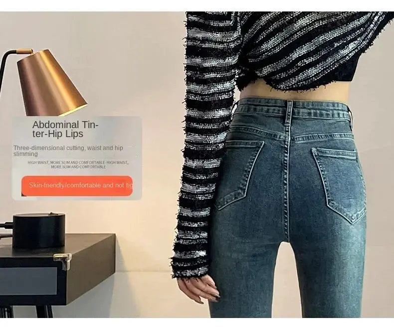 Y2K Loose Casual Denim Jeans High Waist Flared Bootcut For Petite Body
