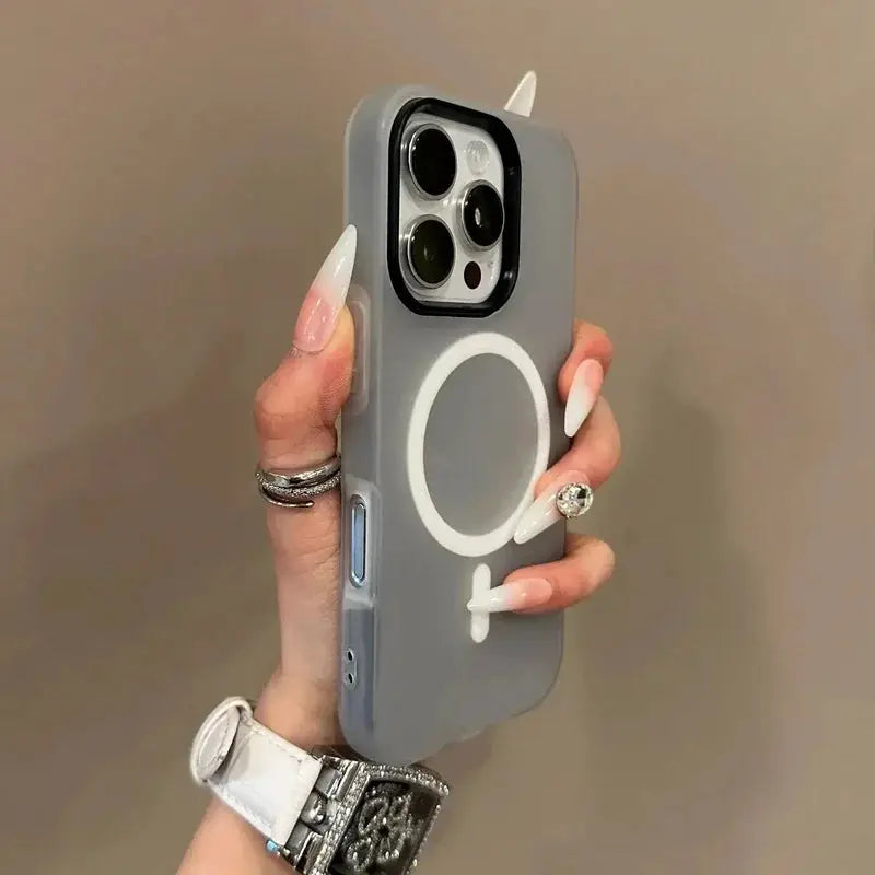 MagSafe Wireless Charge Matte Phone Case for iPhone 11 to 16 Pro Max Plus with Magnetic Bumper