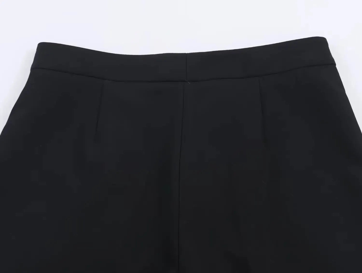 Women's black straight-leg pants from Simples Market two-piece suit set