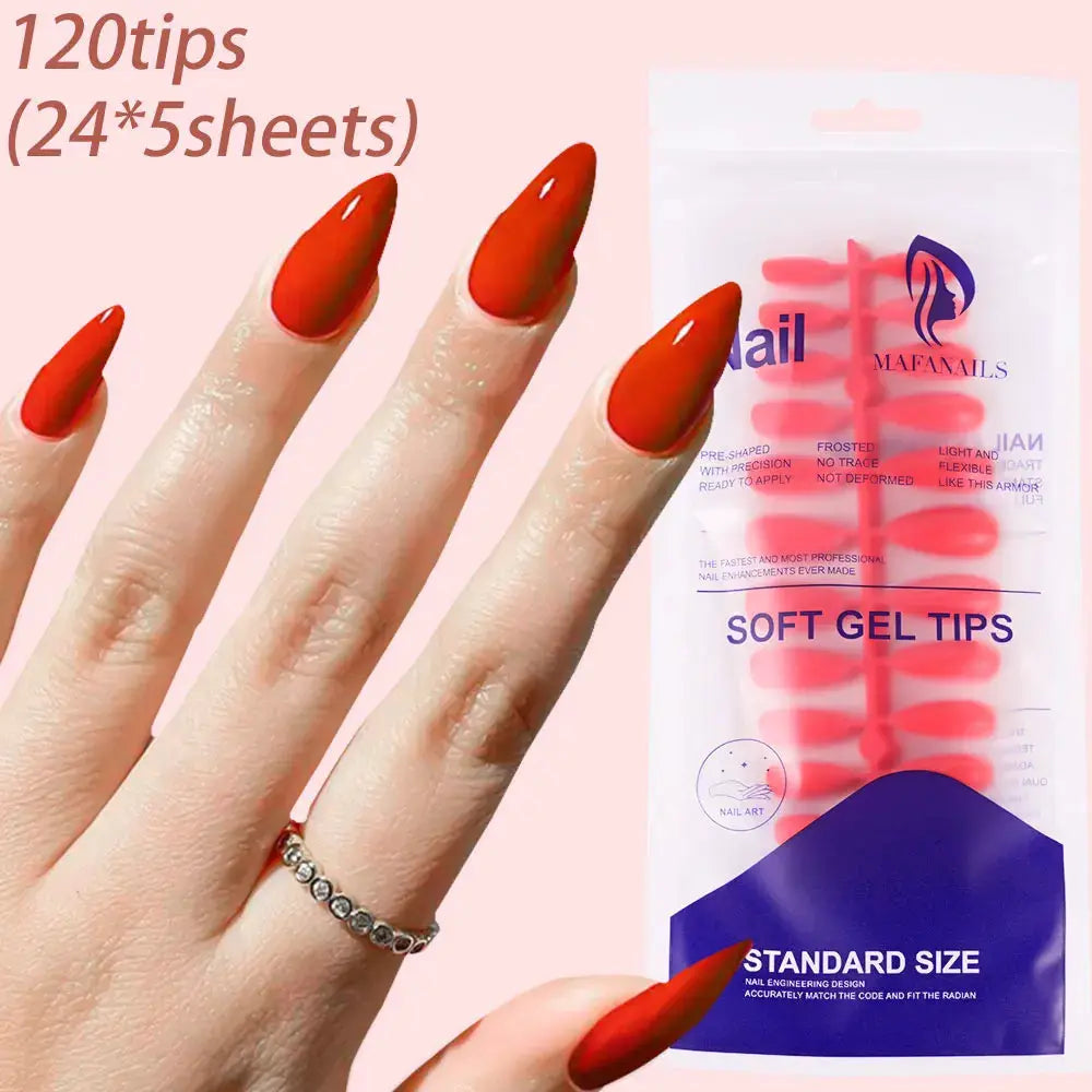 Nailuxe Light Pink Press On Nails Short To Medium Square Full Cover Tips 100 Piece Set For Hands And Feet