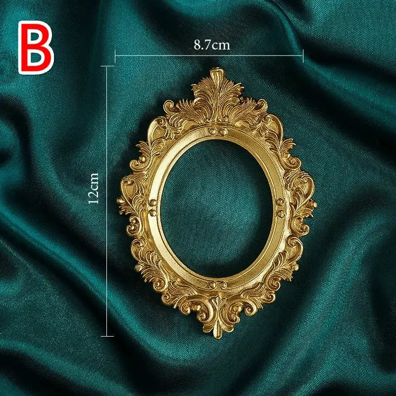 Golden Retro Photo Frame For Photography Background Prop Nail Art Jewelry Display And Home Decor Photo Props
