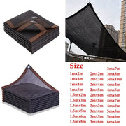 Sunshade net by Simples Market, black anti-UV HDPE shade fabric with 30–90% shading for greenhouse, garden or pool.