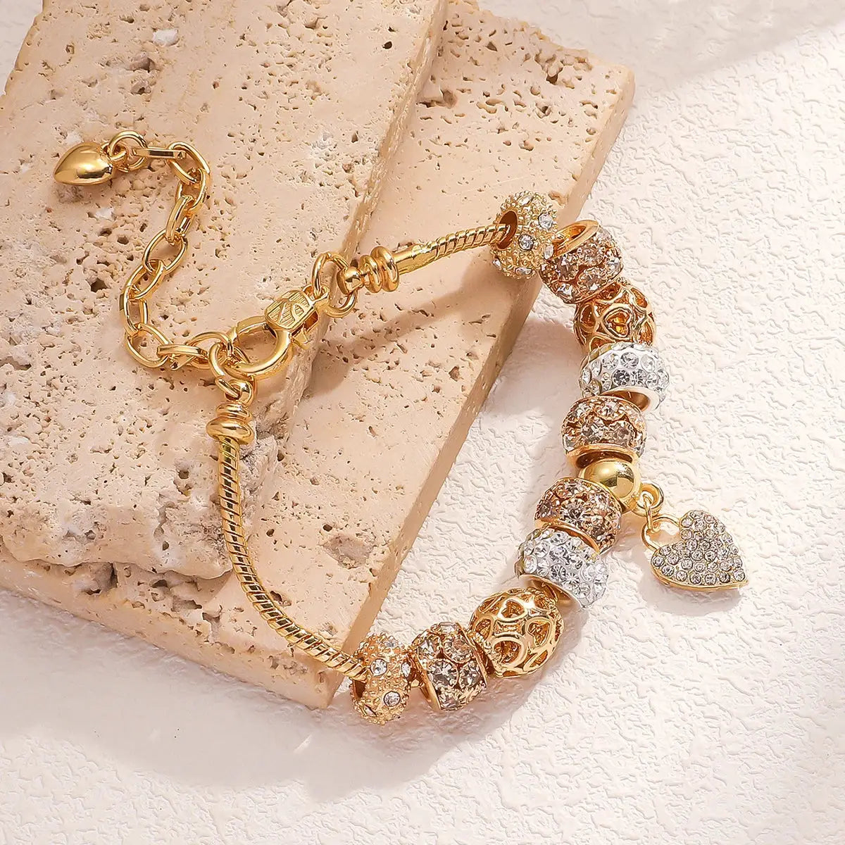Women's Fashion Panjiadorado Element Heart Love Bracelet For Dating Travel Parties Festivals Gift