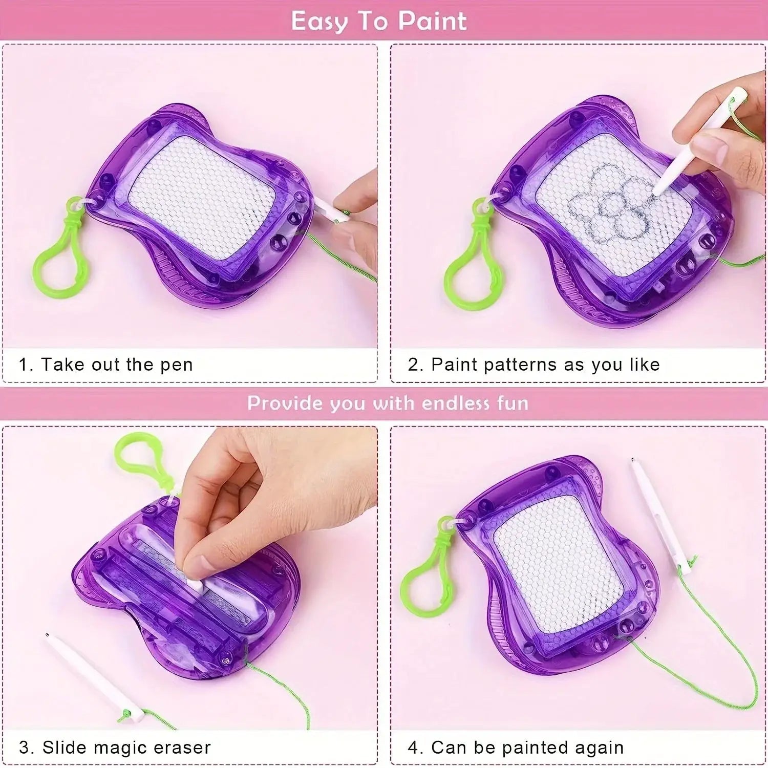 Mini Magnetic Drawing Boards With Keychain Erasable Doodle And Sketch Pad For Kids Ages 3 To 6 Birthday Gifts