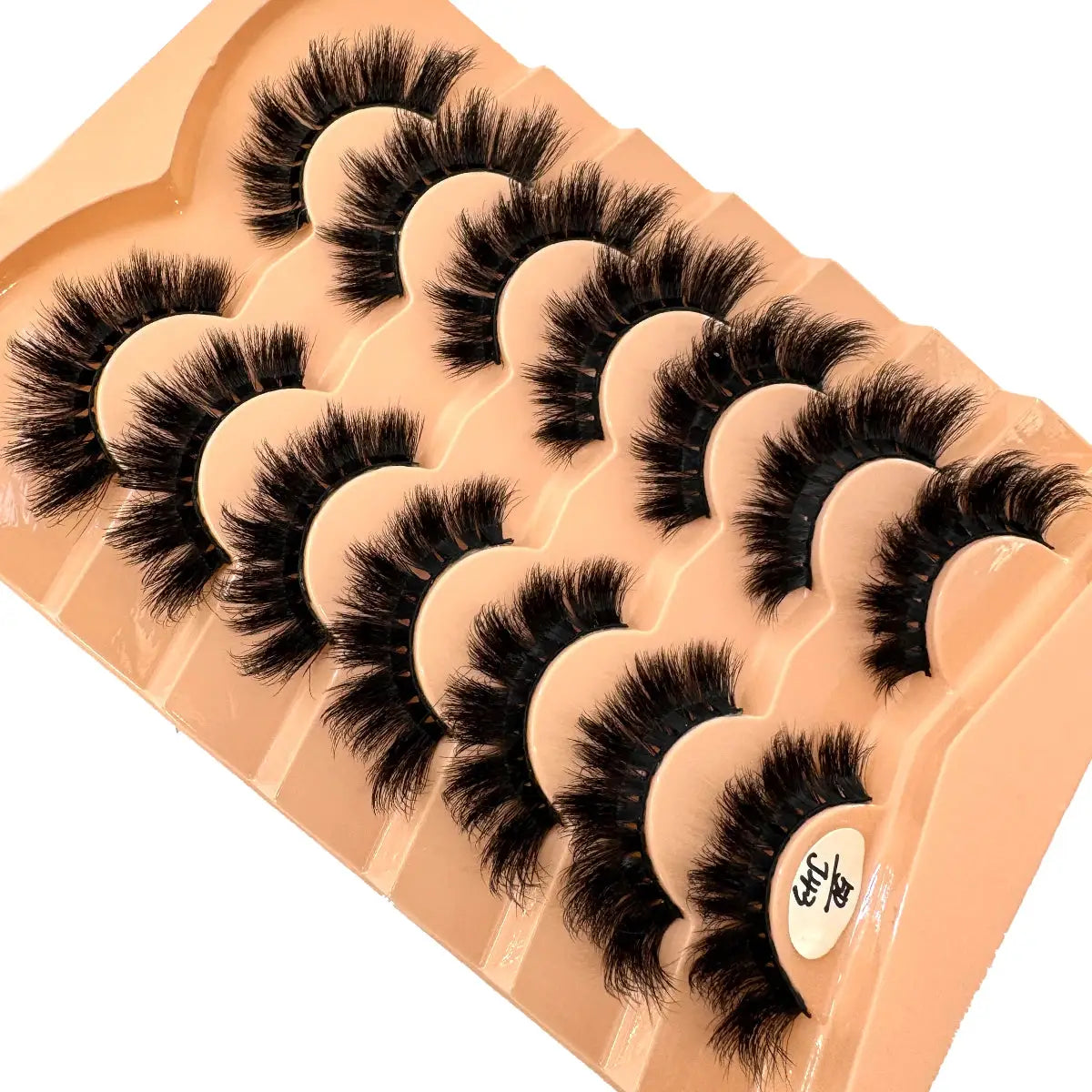 HBZGTLAD 7 Pair Faux Mink Lashes Fluffy Natural Look False Eyelashes Volume Wispy Crossed Thick Fox Eye Cat Eye