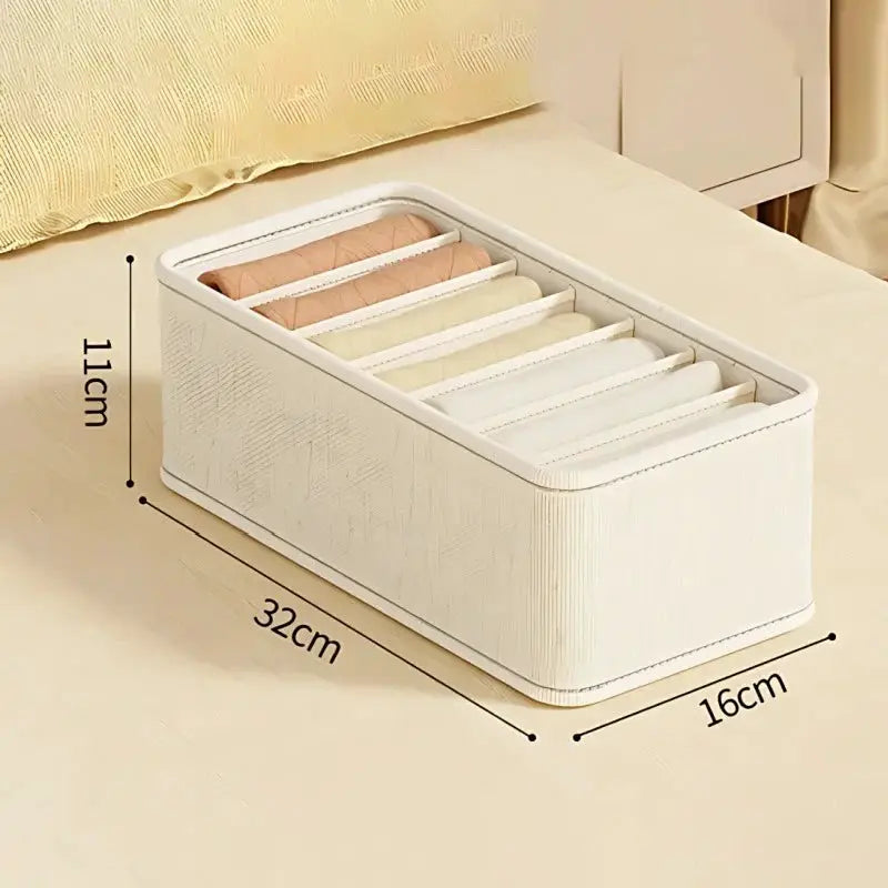 Fabric Drawer Organizers 1 To 5 Pack For Underwear Socks And Bras With Dividers Foldable Closet Shelf Organizer Box