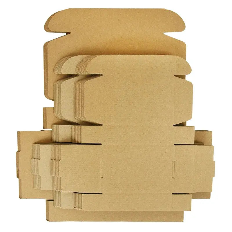 Brown Kraft Paper Gift Boxes Set 5 Piece For Handmade Soap Wedding Favors Christmas Biscuits Candies Packaging