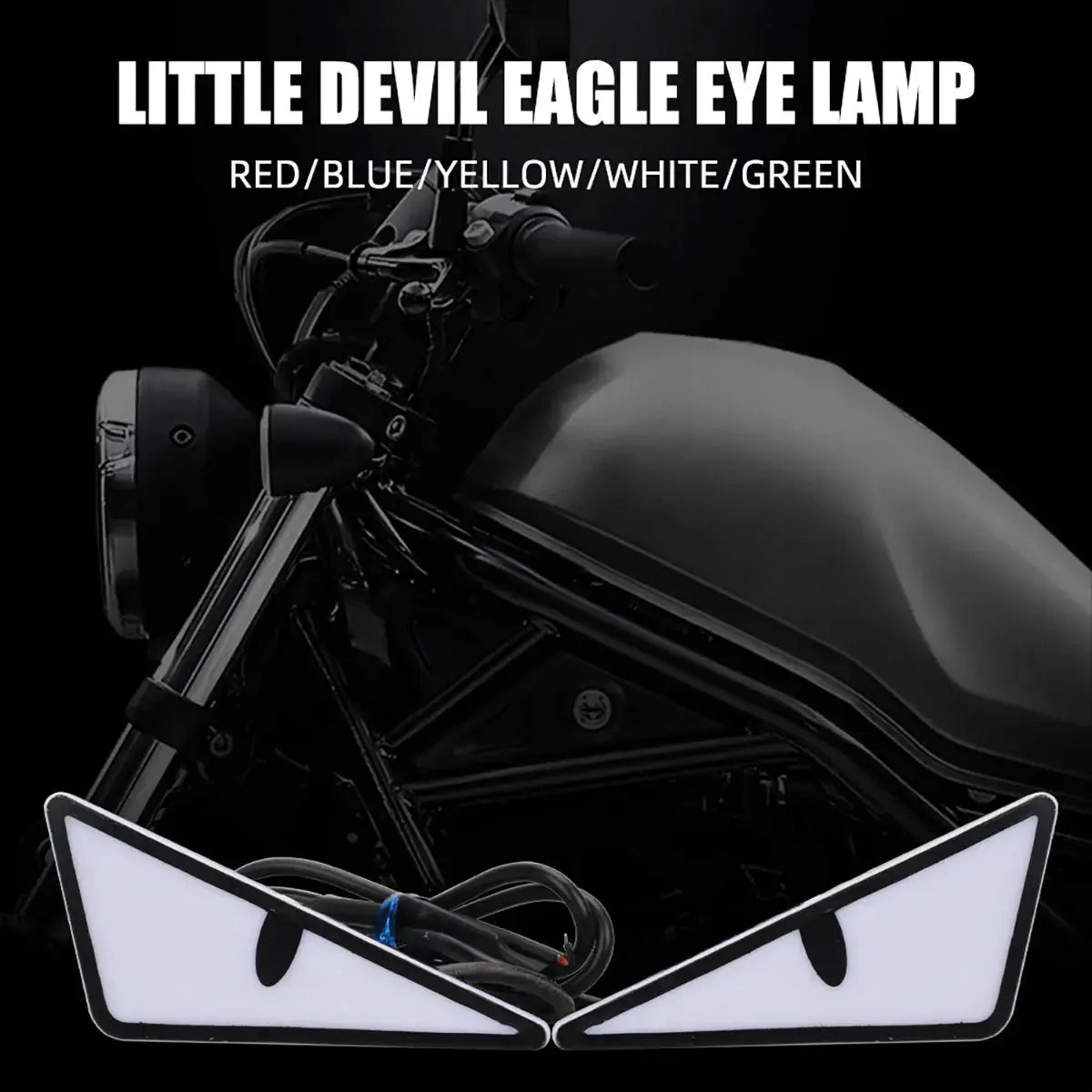 Universal Car LED Devil Eyes Lights Headlight Demon Eye Style for Cars and Motorcycles Tail Lamp Turn Signal Flasher