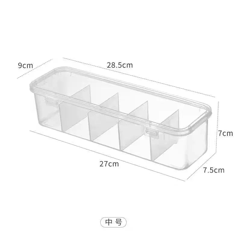 Transparent Cable Storage Box With Lid Dustproof Compartment Organizer For Office And Home Use