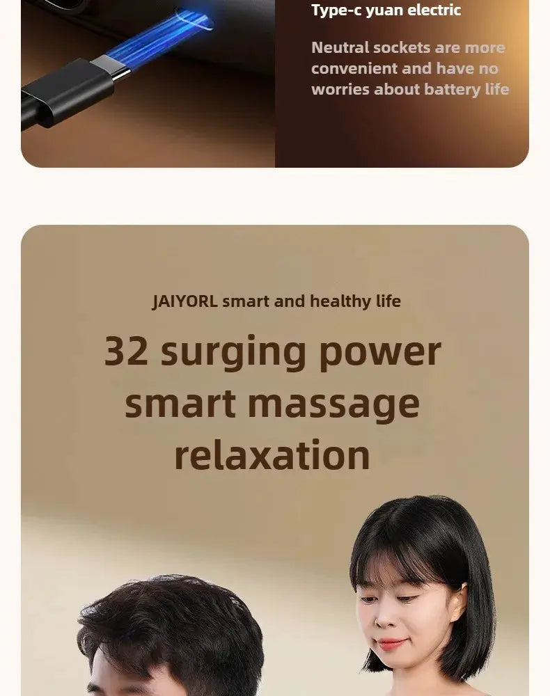 Simples Market 32-head wireless massage gun with blue-lit nozzle for deep tissue relaxation