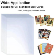 200 Pcs Transparent Card Sleeves Protector Clear Holders For Pokemon Cards Trading Cards IDs Photos Pouch Kit