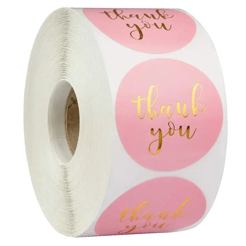 500 Pack Round Kraft Paper Thank You Stickers For Wedding Favors Gift Bags And Packaging