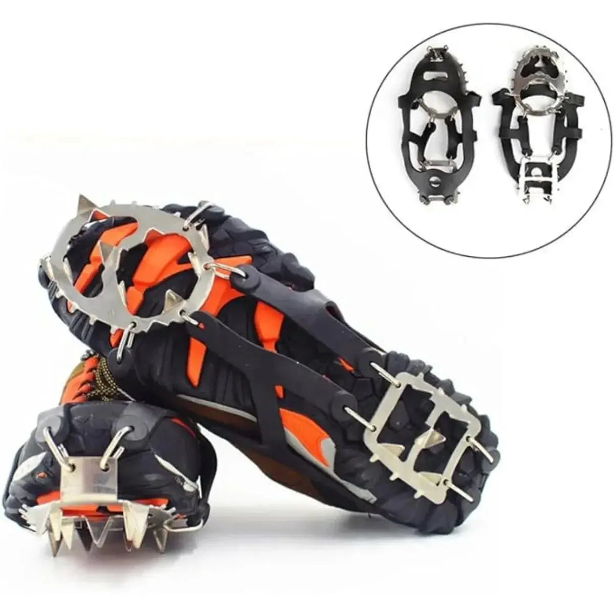 18 Studs Professional Anti Slip Ice Snow Crampons For Mountaineering Hiking Winter Outdoor Spike Shoes
