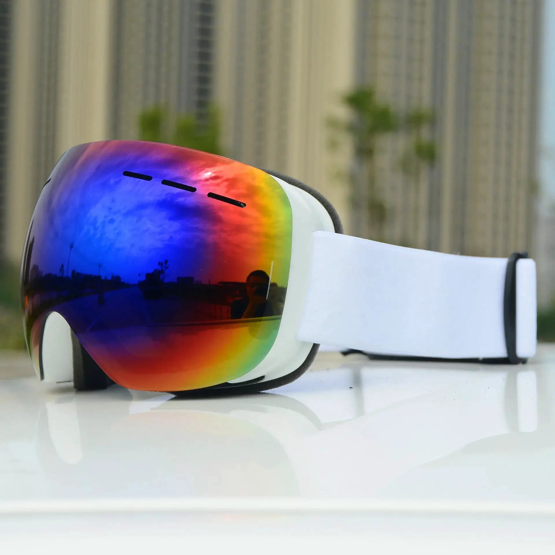 JSJM Double Layer Ski Goggles Anti Fog UV400 Protection For Men And Women Winter Snowboarding Snow Ski Goggles