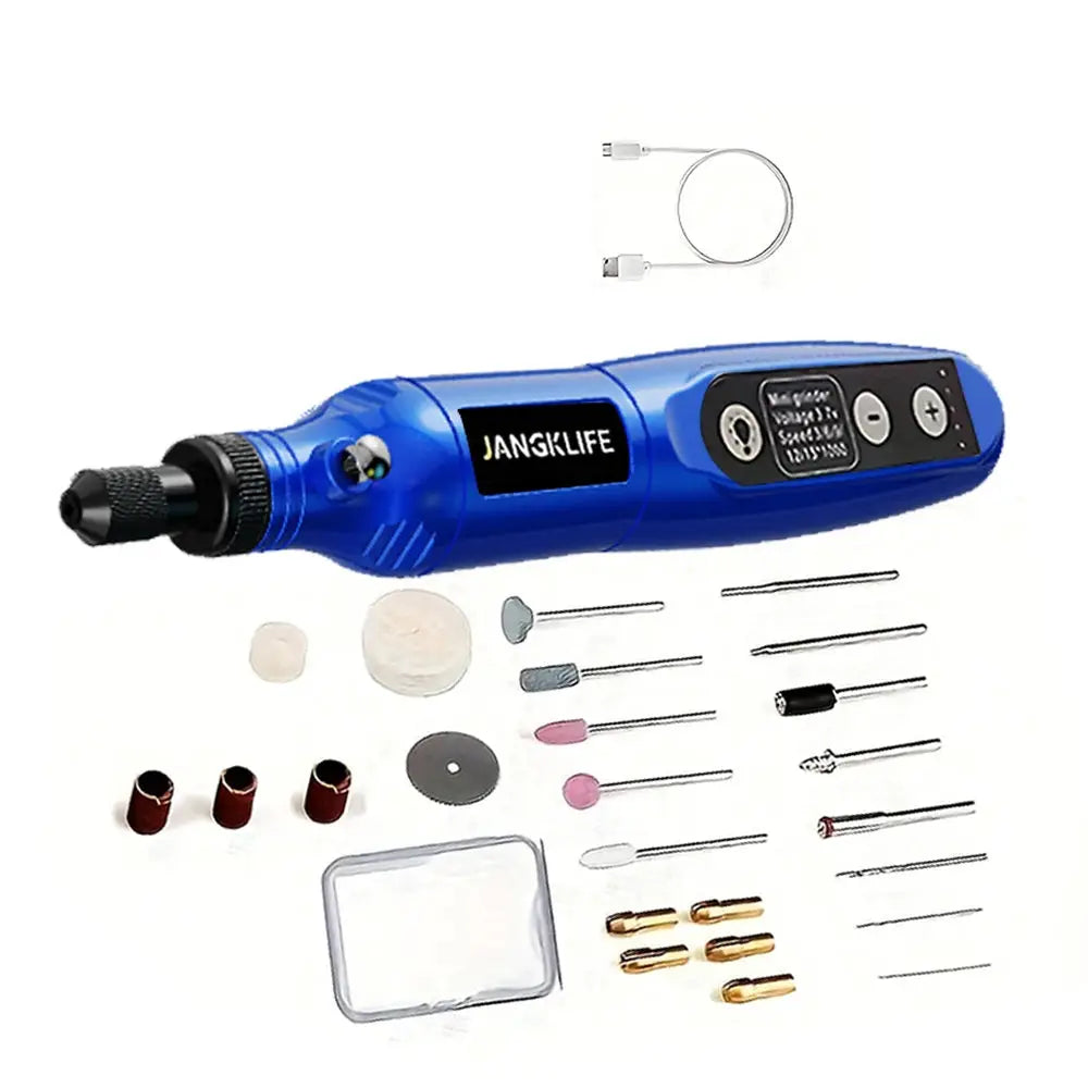 JANGKLIFE USB Cordless Rotary Tool Kit Engraving Pen For Jewelry Metal Glass DIY Mini Wireless Drill