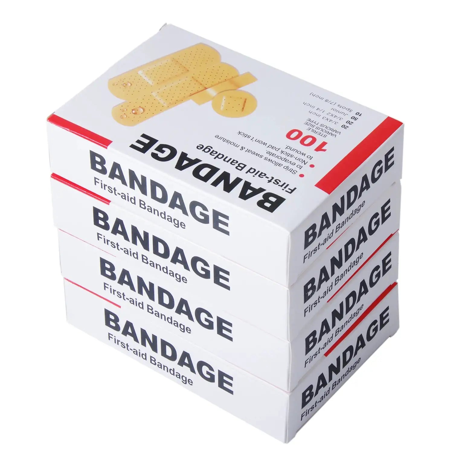 100 Count Baby Bandages Waterproof Breathable Adhesive Plaster Wound Dressings For Children