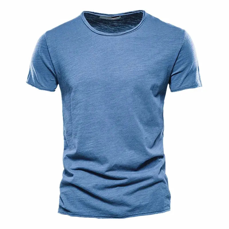 100 Percent Cotton Mens T Shirt Short Sleeve O Neck Solid Casual Tee For Fitness Summer Home Wear