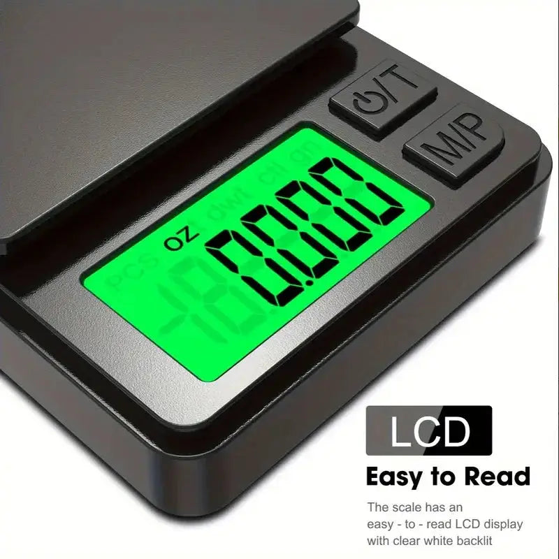 ZenPro Precision Pocket Scale 1000g Capacity 0.1g Increments With Backlit LCD For Travel Jewelry Food