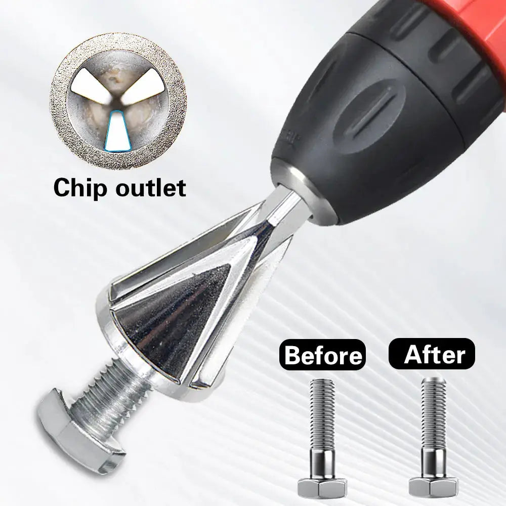 New Type External Chamfering Tool For Woodworking With Triangle Or Hex Shank Deburring Edge Scraper Drill Accessory