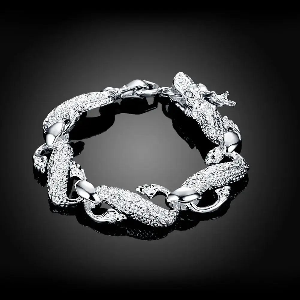 925 Sterling Silver Fine Chain Bracelet For Women And Men With Charms Wedding Gift Fashion Jewelry