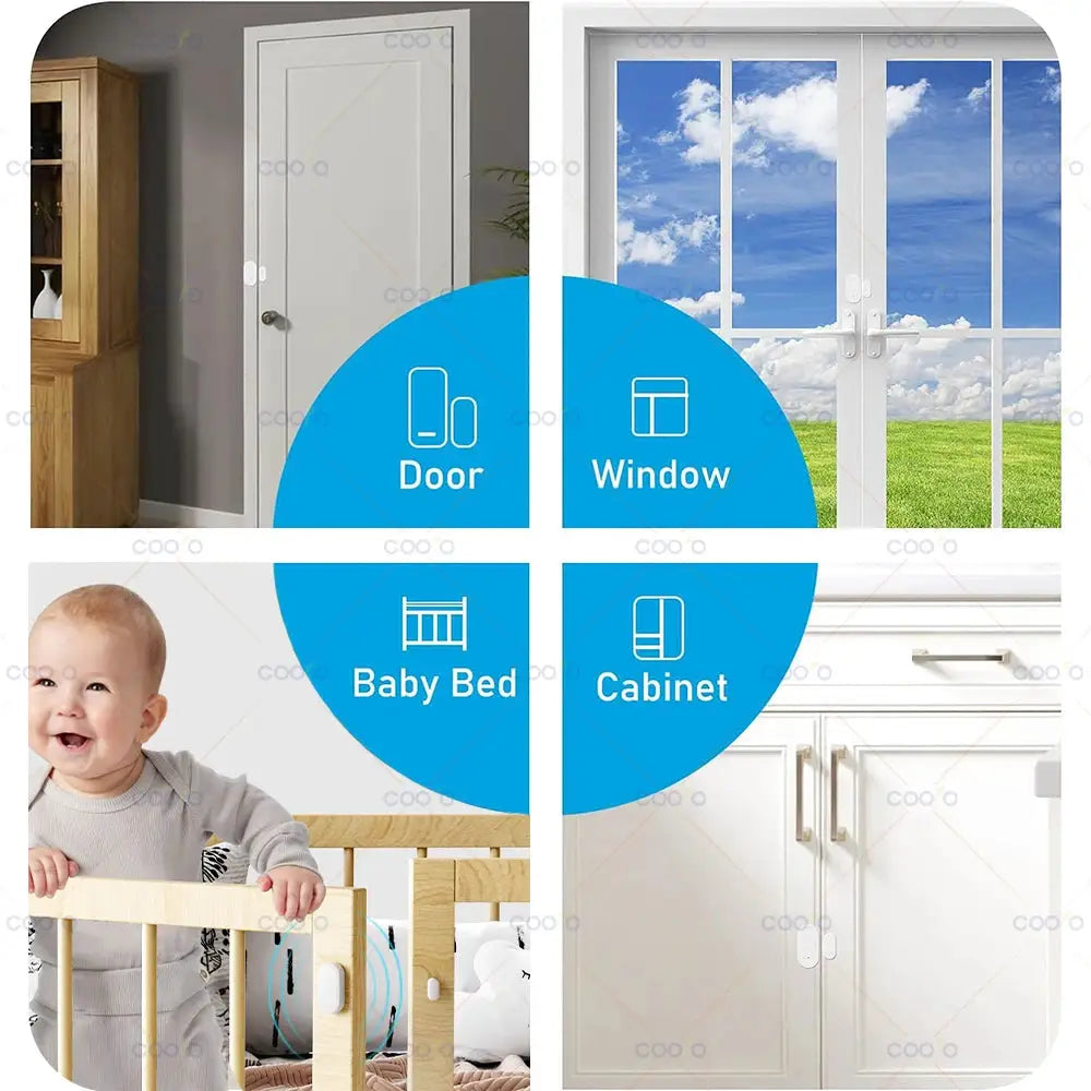 Door/window sensor kit by Simples Market; Ewelink Zigbee wireless magnetic detector for door, window, cabinet, baby bed