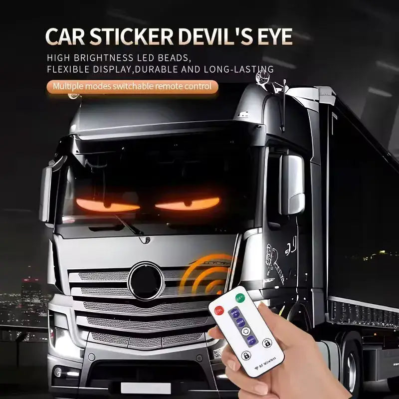 Truck Car Devil Eye LED Pixel Panel Light Remote Control 12V 24V