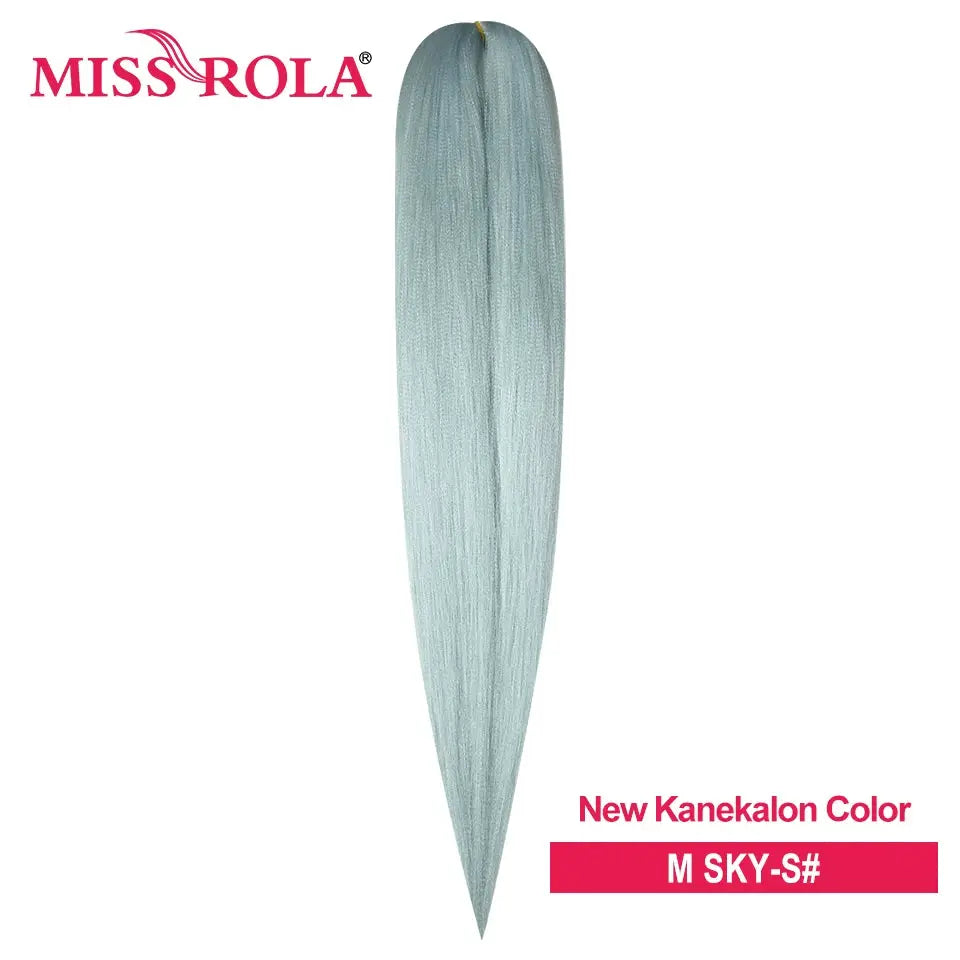 Miss Rola synthetic jumbo braiding hair bundle in sky-blue Kanekalon EZ Twist.