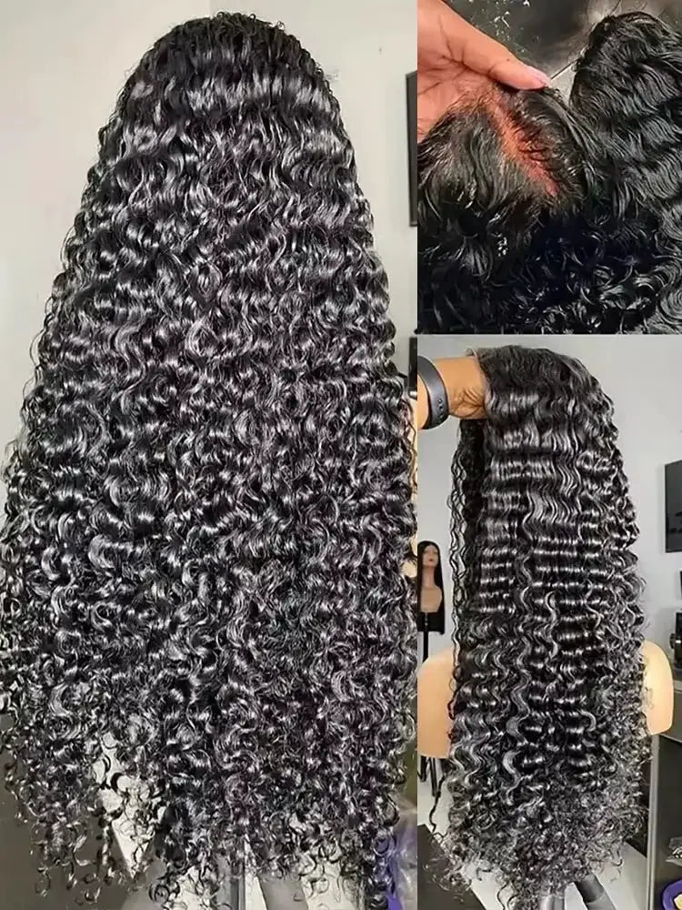 Burmese Raw 250 Density 30 Inch Deep Wave Curly HD Lace Front Wig 13x6 13x4 Glueless Closure For Women Human Hair