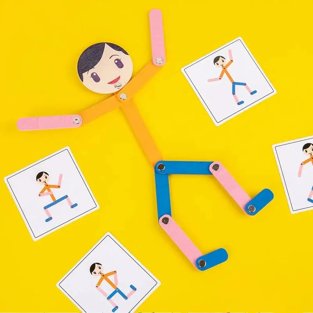 Sport Wooden Man DIY Puzzle Toy For Kids Educational Board Game For Early Learning And Fine Motor Skill Development