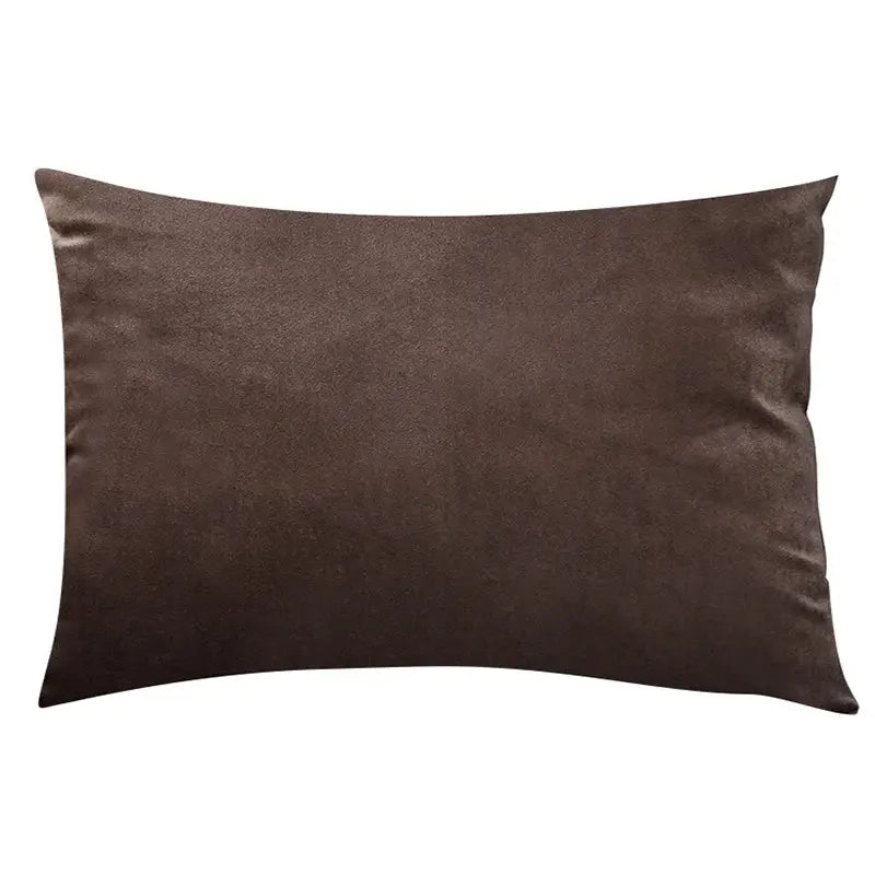 Simples Market velvet cushion cover, brown, 30x50 cm for living room sofa
