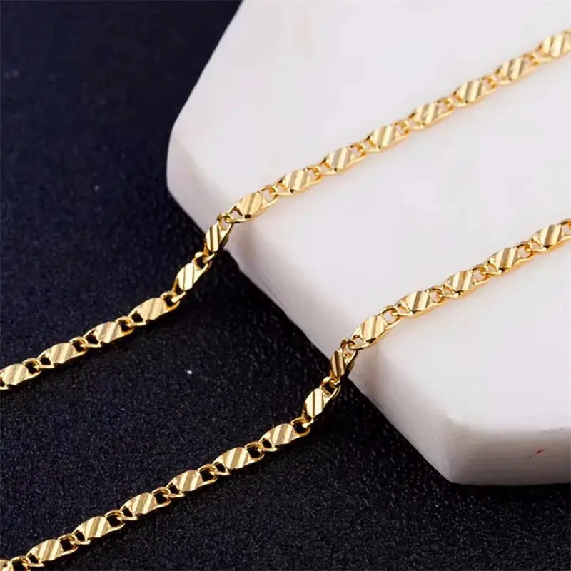 Sterling Silver 925 2mm Link Chain Necklace For Women And Men 16 18 20 22 24 26 28 30 Inches