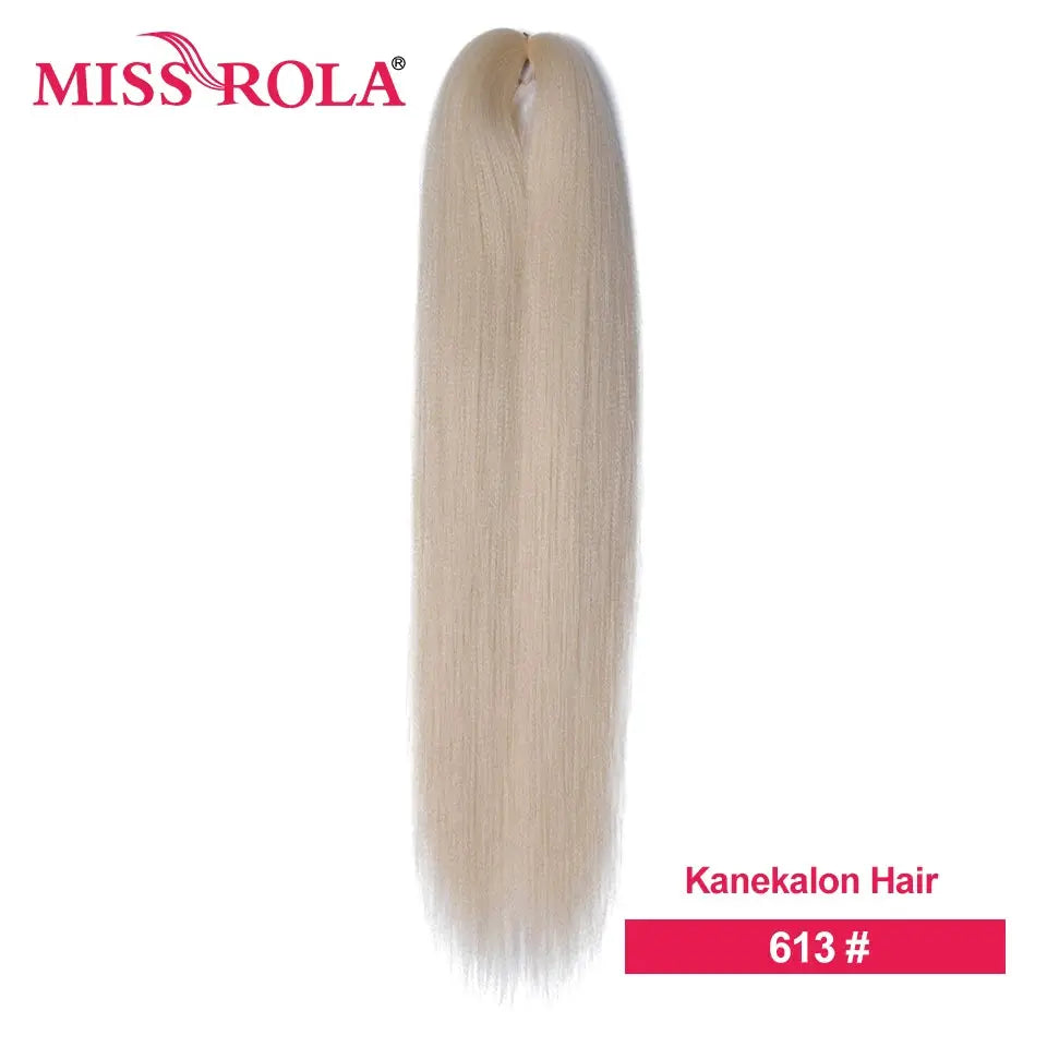 Miss Rola Kanekalon hair extensions - 6-piece jumbo braiding set, color 613 blonde, long lengths