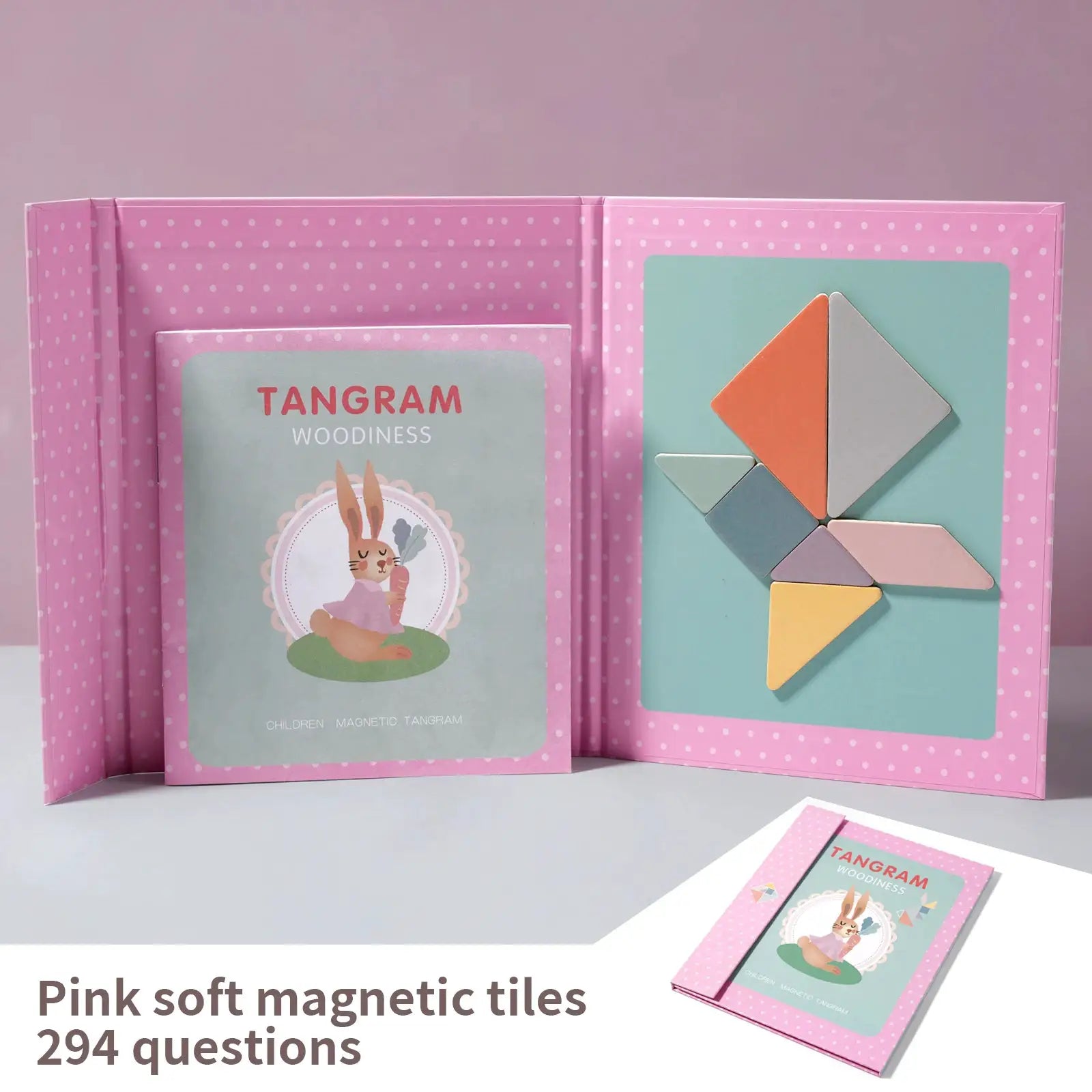 Magnetic Wooden Tangram Block Puzzle Game for Kids Montessori Inspired Educational Toy Develops Logic Creativity Gift