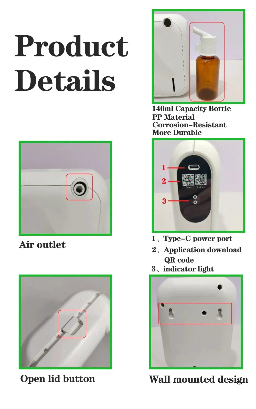 Coverage 200m³ Aroma Diffuser Machine Bluetooth APP Control Fragrance Diffuser Wall Mounted Smell Distributor For Home Fragrance