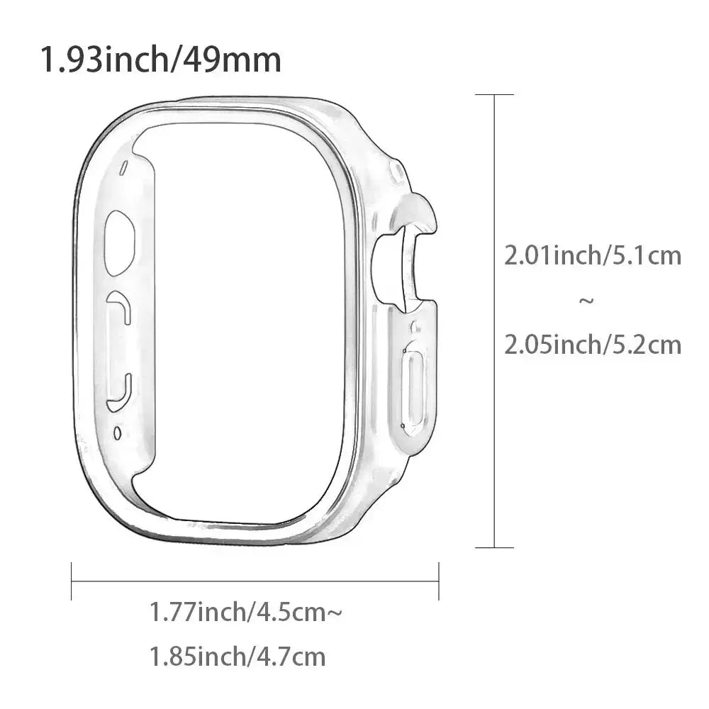 For Apple Watch Ultra 3 49mm 2026 PC Bumper+Screen Protector Tempered Glass+Cover for apple watch Case ultra 2/Ultra Accessories
