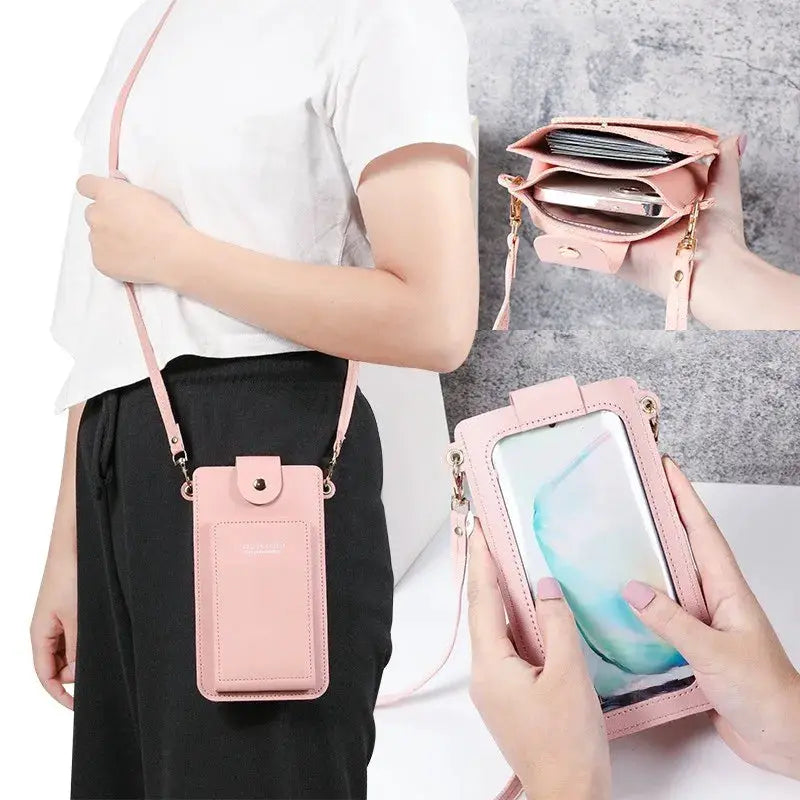 NovaBag Solid Color Fashion Shoulder Bag For Women Crossbody Phone Wallet And Card Holder