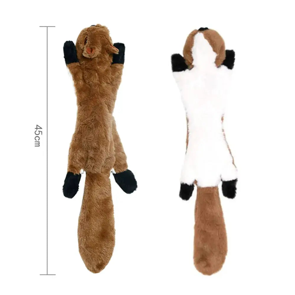No Stuffing Simulated Animal Dog Toy With Squeakers Durable Plush Crinkle Squeaky Chew Toy For Fetching