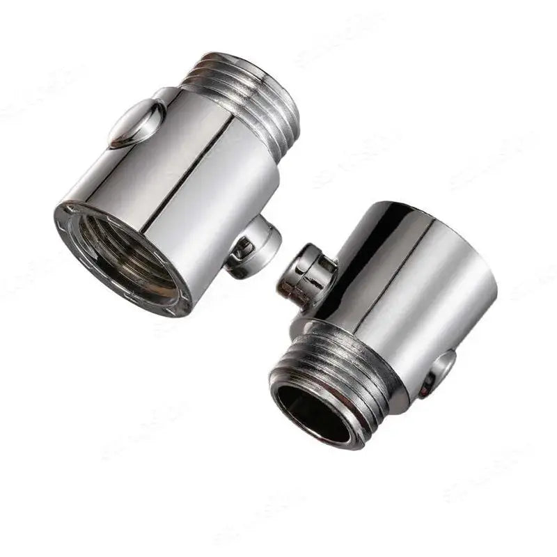 Shower head flow stop valve, chrome finish, one-button water controller, pair by Simples Market